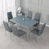 Set of 4/6 Diamond Dining Chairs Metal Legs High Back Seat Dining Room Furniture