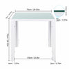 1/2/4 Dining Chair Glass/Wood/Metal Dining Table Office Coffee Lounge Furniture