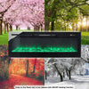 37" Glass Electric Fireplace Fire Wall Mounted Living Room Heater+Remote Control
