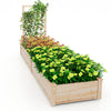 Rectangular Raised Garden Bed Fir Wood Planter Box w/2 Drainage Holes