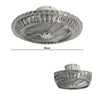 Modern Living Room Ceiling Fan Light Crystal Lamp Shade Phone APP Remote Control