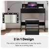 Vanity Table Set Modern Dresser Large Makeup Dressing Desk w/ Lighted Mirror
