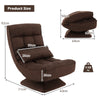 4-Position Adjustable Floor Chair Padded Lounge Chair with 360° Swivel Base
