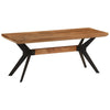 Dining Bench Seat Chair Seating Solid Wood Acacia and Steel
