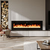 60'' LED Fireplace Recessed Wall Fire WallMounted/Standing Electric Heater Timer