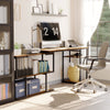 Mondeer L-Shape Computer Desk Corner Desk with 360 Degree Rotatable S-Shelf