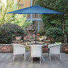 2.7 M Outdoor Patio Umbrella Garden Parasol with Crank Handle &Tilt Adjustment