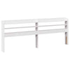 Bed Frame with Headboard White 200x200 Solid Wood Pine H1H9