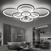 LED Ceiling Light 3/5/6/8 Rings Chandelier Lamp Living Room Bedroom Pendant Lamp