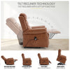 Recliner Armchair Electric Lift & Tilt Assist Chair Faux Leather Grey Mocha
