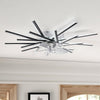 LED Ceiling Fan Light Dimmable Living Room Chandelier Lamp With Remote Control