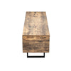 Wooden Shoe Bench with Storage Bin Chest Rustic Brown Trunk Box Bedroom Hallway