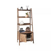 2 Door 4 Tier Shelves Tall Bookcase Ladder Shelf Bookshelf Storage Display Unit