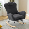 Modern Rocking Chair Swing Rocker Armchair Baby Rocking Chair For Nursery Grey