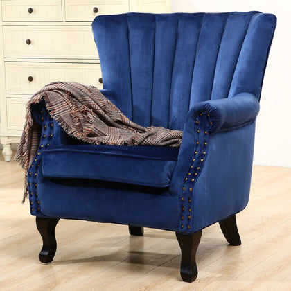 Luxury Occasional Velvet Sofa Couch Chair Seat Armchair Recliner Accent Chair UK