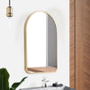 Gold Curved Arch Metal Frame Mirror Wall Vanity Hang Entryway Bathroom