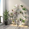 2PCS Modern Flower Pot Holder Tall Metal Plant Stand Rack Ladder Planter Shelf