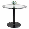90cm Round Glass Dining Table Kitchen Home Coffee Lounge Restaurant Only Table