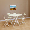 60/70/80CM Folding Dining Table and 2 / 4 Chairs Optional Lounge Bar Home Office