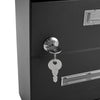 Lockable Metal Secure Mailbox Letter Post Box Wall Hanging Garden Gate Ornament
