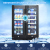 Double Door Dual Zone Beverage Wine Fridge Auto Defrost Drinks Refrigerator 120L