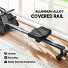 Water Rowing Machine Wheels Vertical Storage Adjustable Resistance Cardio Work
