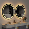 LUVODI Round LED Bathroom Mirror Wall Mounted Backlit Anti-Fog Makeup MirrorIP44