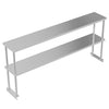 Stainless Steel Kitchen Commercial Prep Table Overshelf Catering Worktop Bench