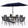 Large Parasols Outdoor Umbrella Patio Umbrella Double-Sided Market Umbrella 13ft