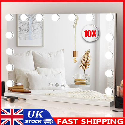 15 LED Hollywood Vanity Makeup Mirror Table Wall Light Mirror 58x45cm Light Up