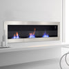 Bio Ethanol Fireplace Modern Wall Biofire 2/3 Burner Fire Place With Glass Panel