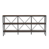 3 Tier Free Standing Hallway Console Table Living Room Shelf Display Metal Frame