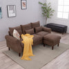 Luxury 3 Seater Corner Sofa Armchair Settee Couch with Footstool Living Room