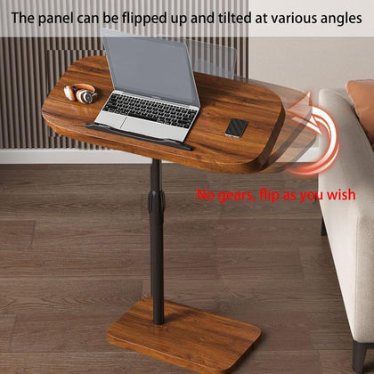 Adjustable C-Shaped Sofa Side End Table Coffee Laptop Table Living Room Bedroom