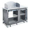Outdoor 4-shelf Camping Cupboard Kitchen Cooking Table Stand with Carrying Bag