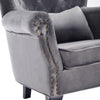 Retro Accent Chair Wingback Armchair Single Sofa Bolster for Living Room Bedroom