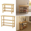 Wooden Shoe Rack Stand Footwear Storage Organizer Unit 2 3 Tier Shoe Shelf Unit