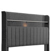 Double Bed Frame with 2 Storage Drawers, Charging and Lighting Headboard Grey