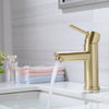 Bathroom Brass Sink Basin Faucet Mixer Taps Single Handle Black / Brushed Gold