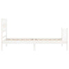 Bed Frame with Headboard White 90x200 Solid Wood U4C6