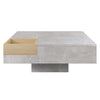 Modern Coffee Table with Concrete Effects Square Table Living Room Furniture