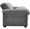Grey 3 Seater Sofa Bed Convertible Modern With Storage Comfortable Cushions