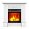 Electric Fire Suite White Freestanding Fireplace Mantel Heater Flame Surround