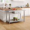 Kitchen Stainless Steel Work Table Work Top Drawer Baking Prep Adjustable Shelf