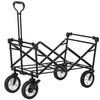 Beach Trolley Cart Outdoor Utility Garden Cart Folding Wagon Pull Along W/Canopy