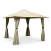 3m x 3m Gazebo Marquee Heavy Duty Garden Tent Showerproof Full Side Curtains