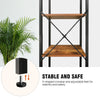 6Tier Industrial Corner Shelf Freestanding Tall Corner Storage Bookshelf Furnitu