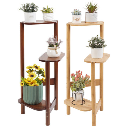 3 Tier Bamboo Plant Stand Corner Plant Shelf Rack Pot Holder Display Rack