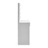 White Dressing Table With LED Light Makeup Desk MDF Bedroom Padded Stool Morden