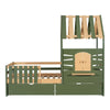 Wooden House Bed with 2 Storage Drawers & Slatted Frame 3ft Single Canopy Bed
